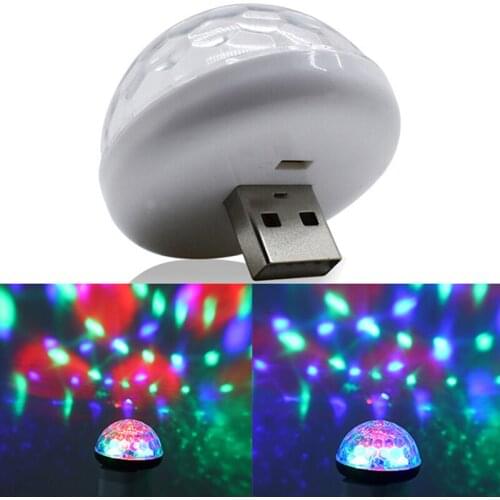 1PC Mini USB RGB Light LEDCar Modeling Car Ambient Light NeonInterior AtmosphereLight Car Jewelry