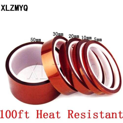 5/10/20mm professional 100ft electronics Heat Resistant High Temperature High insulation welding Polyimide Kapton Tape 50mm 30M