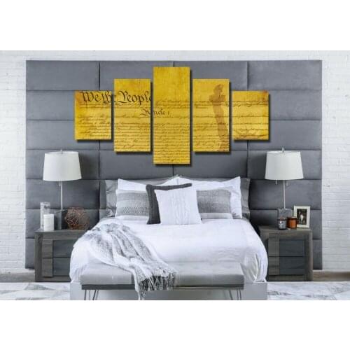 No Framed Canvas 5 Pcs Decorative American Flag Posters Picture Painting Home Decor for Living Room Decoration