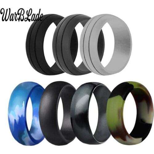 7pcs/set Men Women Wedding Ring Environmental Silicone Ring Outdoor Sport Hypoallergenic Crossfit Flexible Rubber Finger Rings