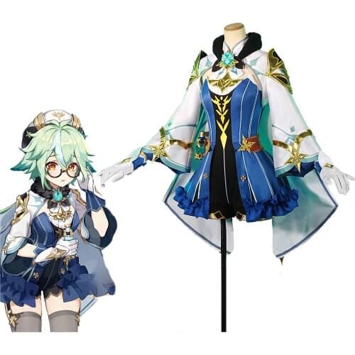 Anime Genshin Impact Sucrose Game Suit Lolita Sweet Dress Party Uniform Cosplay Costume Halloween Women Girls Suit Free Shipping