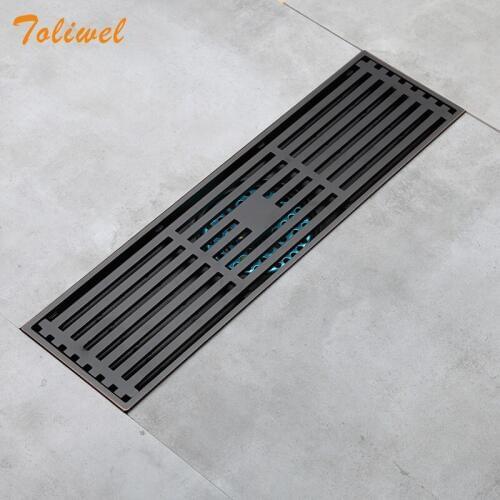 Antique Brass Rectangle Bathroom Shower Drain Floor Trap Waste Grate Wire Style Extra Long Drainer 3782170