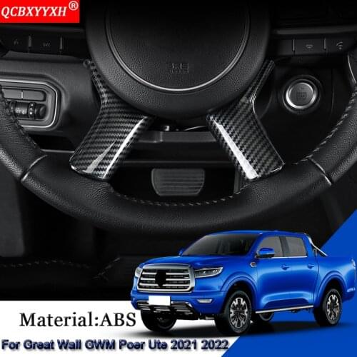 Car Steering Wheel Decorative Frame Sticker Sequins Cover For Great Wall Cannon GWM Poer Ute 2021 2022 Automobiles Accessories