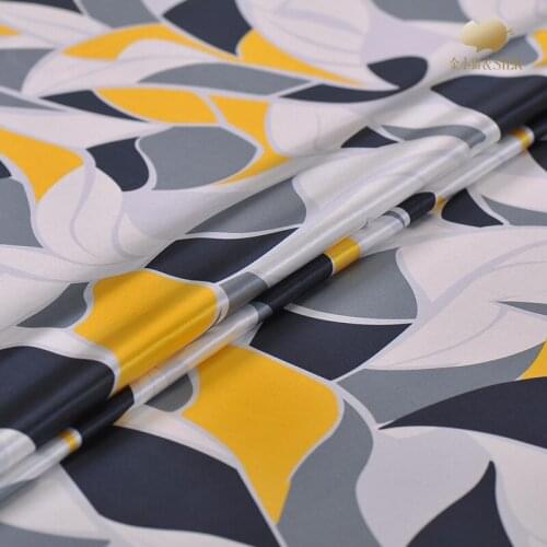 1.08 meter x 1 meter Flower elastic satin painted fabric mulberry silk clothing