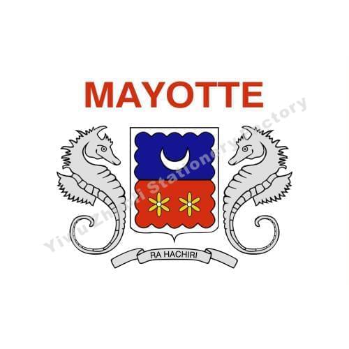 France Mayotte (local) Flag 150X90cm (3x5FT) 120g 100D Polyester Double Stitched High Quality Banner Free Shipping