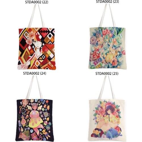 Creative cartoon anime characters stationery organizer storage bags womens bags cheap home Storage organizer Beach bag Shopper