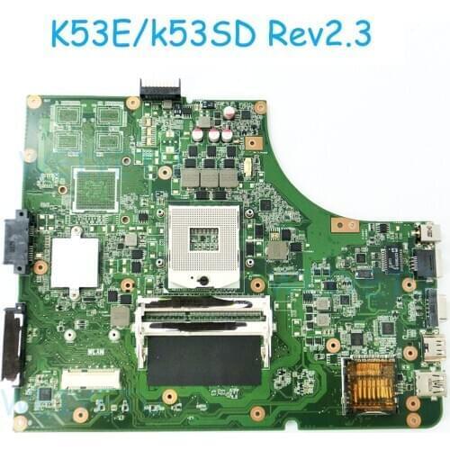 K53E K53SD A53E Mianboard For Asus A53E A53S K53E K53S K53SD X53S laptop motherboard HM65 Rev: 2.3 mainboard USB3.0 100% work