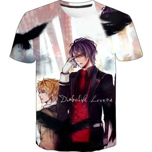 Anime Diabolik Lovers Boys Girls Fashion Cool 3D Printed T-shirts Fashion Popular Casual T Shirts Streetwear Tops