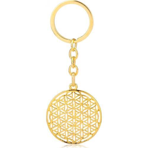 MQCHUN Supernatural Flower of Life Pendant Keyring Geometry Mandala Myth Love Knot Keychain Egyptian Simple Key Chain -50