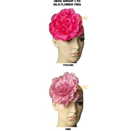 NEW FREE SHIPPING. 16CM Silk Flower for wedding accessories/party hat/fascinator ,with brooch pin hair clip,2 colors,50pcs/lot