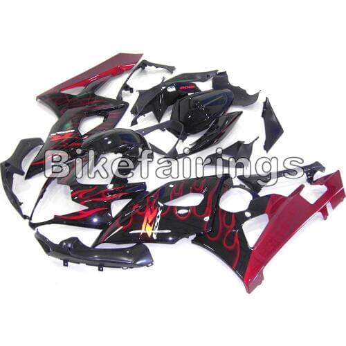 Black and Candy Red Motorcycles Casing Cowls Fit For Suzuki GSXR1000 K5 2005 2006 ABS Injection New Fairing Kit