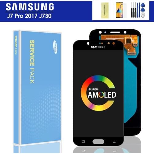 Original 5.5'' AMOLED Display For Samsung Galaxy J7 Pro 2017 J730 J730F LCD Display Touch Screen Digitizer Assembly J730F Screen
