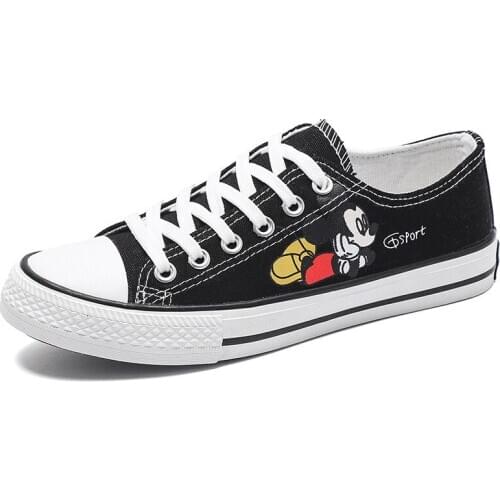 Disney Mickey Mouse canvas board shoes girls spring new casual sports shoes all-match Mickey white shoes