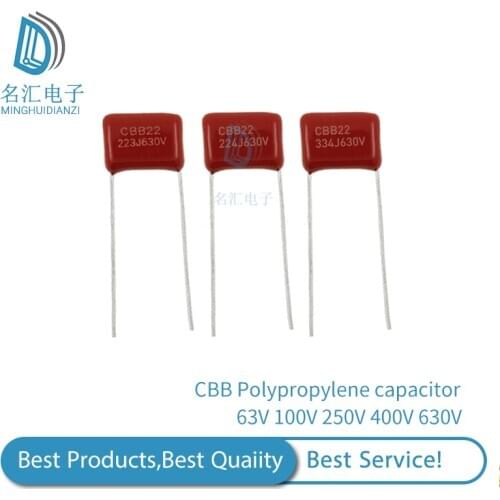 10PCS 63V 100V 250V 400V 630V 2000V CBB Polypropylene film capacitor 100PF 220PF 470PF 10NF 1UF 22NF 100NF 220NF 330NF 470NF 680