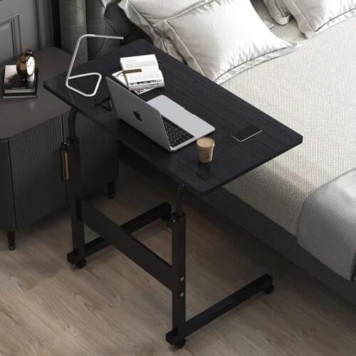 Bedside table movable simple small table bedroom home student desk simple black lifting students dormitory lazy laptop desk