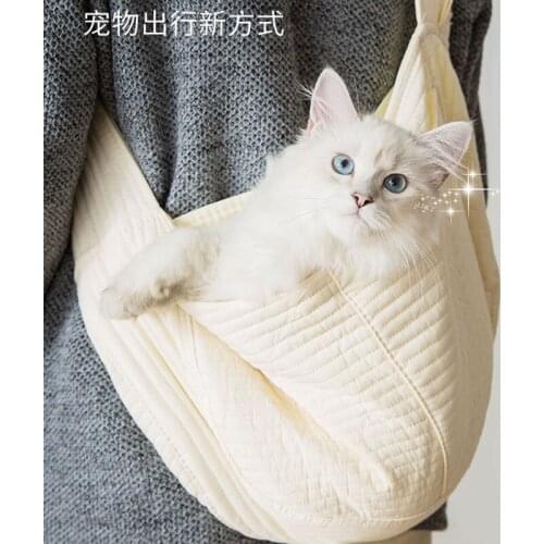 Cat Bag Outing Carrying Bag Cat Bag Dog Backpack Shoulder Canvas Dog Bag Diagonal Bag Teddy Cat Pet Products Pet Accessories