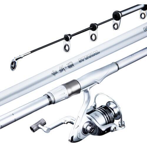 Retractable Rock Fishing Rod High Carbon Long Section Positioning Telescopic Fishing Pole Ultralight Pesca Set for Hand and Sea