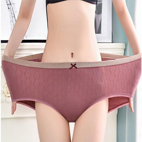 New Style Large Size Underwear Panties Womens Pure Cotton Bottom File Comfortable And Breathable Female Briefs