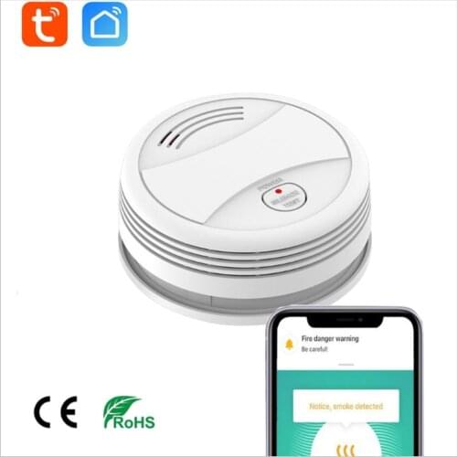 Tuya Smart WiFi Smoke Detector Smoke Alarm house Combination Fire sensor Home Security System Firefighters Smoke Alarm