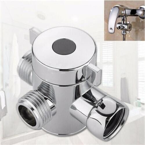 Universal Three Way T-adapter Valve For Toilet Bidet Shower Head Diverter Valve Multi function