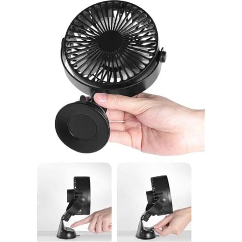 USB Rechargeable 2200mAh Battery Operated Suction Cup 3 Speeds Outdoor Car Home Office Kitchen Fan Strong Wind USB Fan