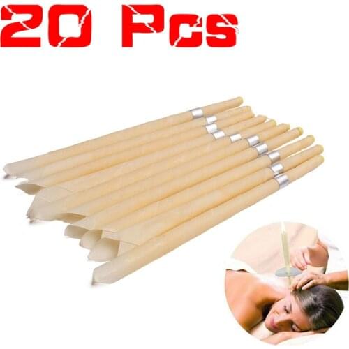 20Pcs Healthy Care Ear Candle Ear Treatment Ear Wax Removal Cleaner Ear Coning Treatment Indiana Therapy Fragrance Candling
