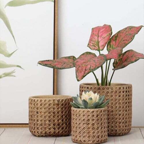 Living Room Decoration Home Decorations Accessories Vase Decor Wall Planter ваза декор дома Woven Cement Flowerpots Nordic