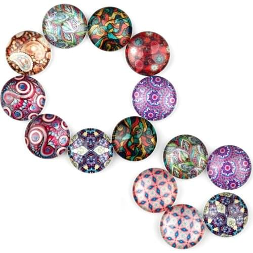 Xinyao 20pcs 10pcs Van Gogh Abstract Glass Cabochon Mixed Glass Cabochon for DIY Jewelry Findings