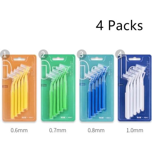 Y-Kelin 10pcs 0.6-1.0 mm Adults Interdental Brush Clean Between Teeth Floss Toothpick Oral Care Tool Dental Orthodontic