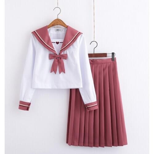 Japanese Pink JK Uniforms College Middle School Students Sailor Uniforms School JK Uniforms Anime Cospaly Students Clothing