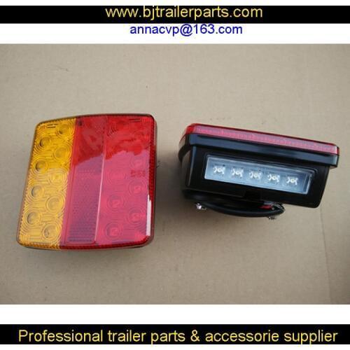 100PAIR tail LED lights lamp with number plate light pair boat trailer waterproof submersible 12V trailer parts