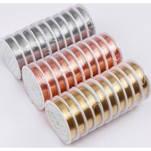 1 Roll DIY Beading Line Gold Silver Jewelery Findings Copper Wire For Jewelry Making Supplies Hand Made Accessories