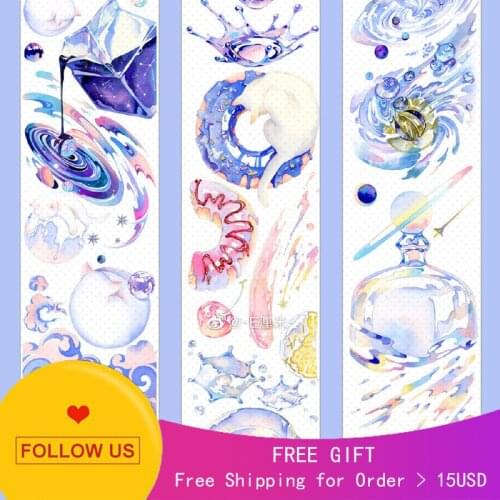 1 Loop 100cmx7cm Washi Tape Sample Shop Cm Pet Crystal Ink Cute Decoration