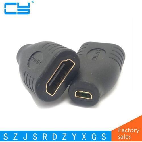 1pcs Micro HDMI Female to HDMI Female Cable Adapter Connector 1080P 1.4V 3D With track Number
