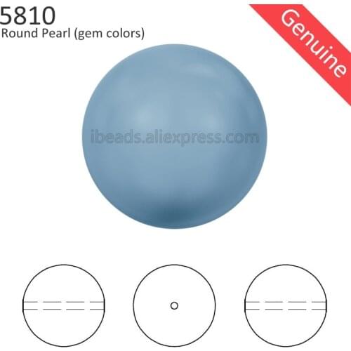 100% Original Crystals from Swarovski 5810 Gem Color series Round Pearls full drilled hole DIY loose beads jewelry fitting 2019