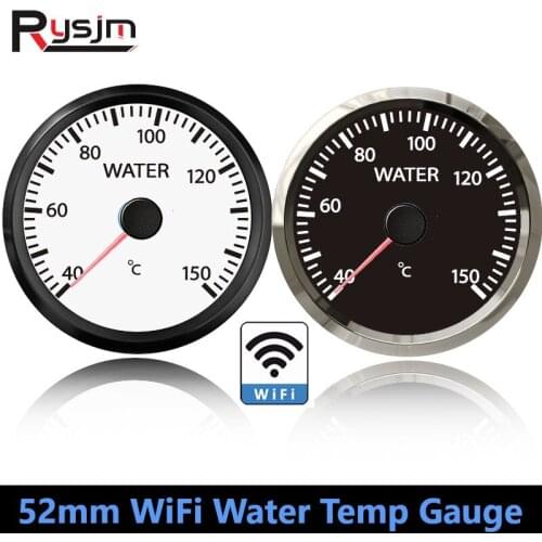 2" 52mm Wifi Car Truck Boat Water Temp Gauge Temperature Sensor 40-150℃ Moto Meter Vehicle Indicator For Auto Accessories 9-32V