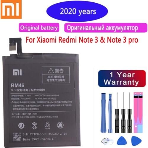 2020 years Original BM46 Replacement Battery 4050mAh For Xiaomi Redmi Note 3 Note3 Pro Note3 Redrice Authentic Phone Batteries