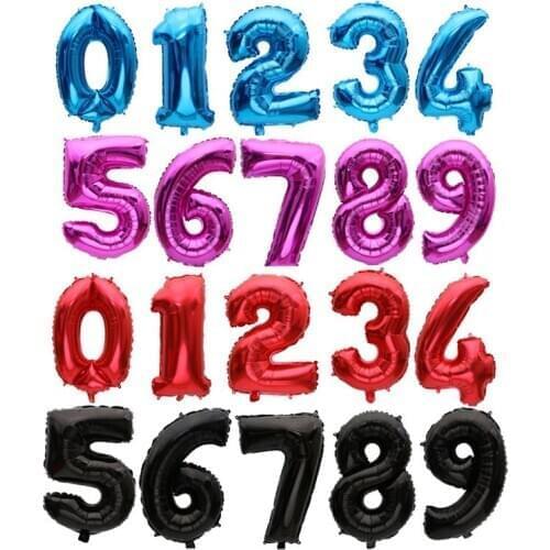 32 inches digital blue red balloon birthday party balloon decoration plate Numbers подставка для шаров stojak na balony держател