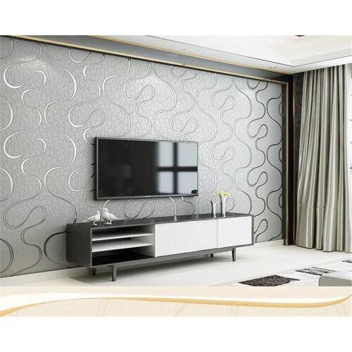 Beibehang Modern minimalist TV background walls wallpaper thick deerskin cashmere Bedroom living room nonwoven 3D wallpaper roll