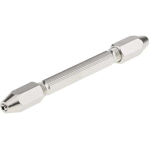 4'' Double End Pin Vise Chuck Hand Drill Bit Twist Jewelry Watch Repair Tool