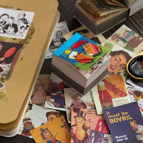 400 Sheets Vintage Stationery Stickers Book Scrapbooking Sulphate Paper Cute Mini Notepad Cards DIY Diary Journaling Decoration