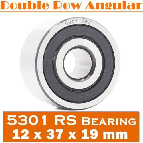 5301 2RS Bearing 12 x 37 x 19 mm ( 1 PC ) Axial Double Row Angular Contact 5301RS 3301 2RS 3056301 Ball Bearings