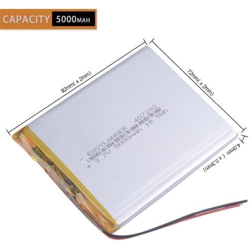 407292 3.7V 3.8V 5000mAh Li-Polymer Battery For Tablet PC Irbis TZ56 TZ49 3G TZ709 TZ707 iPAQ texet tm 7043xd 407090 U25GT