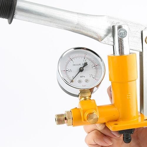 Aluminum 2.5MPa 25KG Water Pressure Tester Manual Hydraulic Test Pump Machine with G1/2" Hose