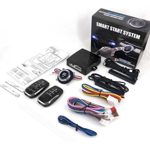 12V Auto car keyless entry start system one start stop engine push button vehicle alarm P.ke remote start dropshiping
