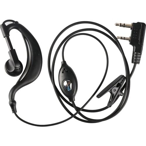 BAOFENG UV5R Plus BF-888S Ear Hook Interphone Earphone 2 PIN Earpiece Headset PTT with Microphone Walkie Talkie Mini Portable