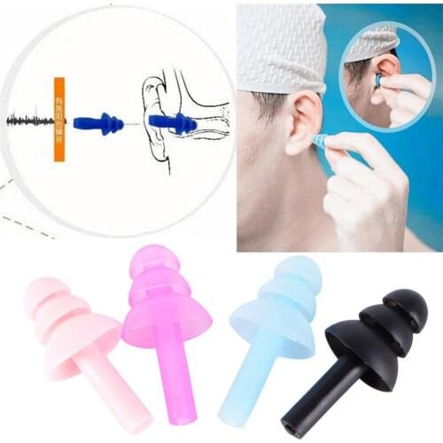 Waterproof Swimming Ear Plugs Silicone Earplugs Ear Protector Noise Reduction Protective Earmuffs 28*11mm 4pcs