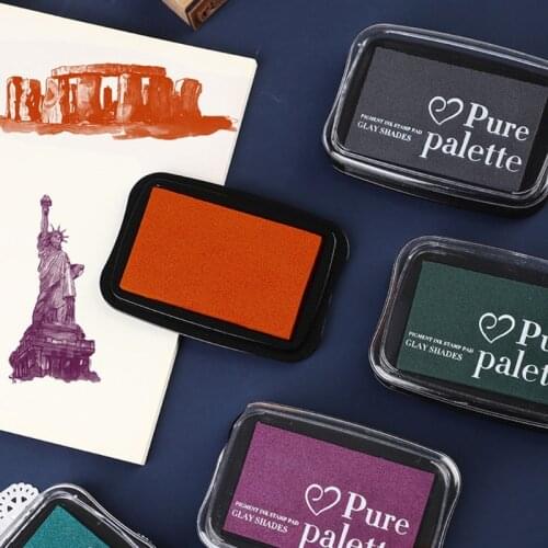 Handmade DIY Water Based Finger Paint Ink Pad for Rubber Stamps Printing Wood Paper Scrapbooking Inkpad