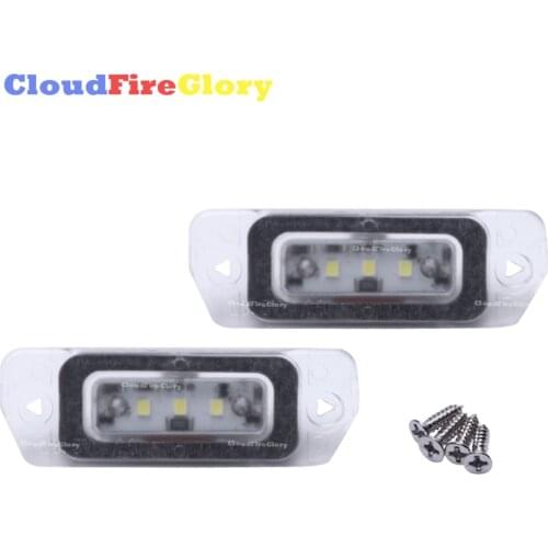 CloudFireGlory For ML Class 2005-2011 GL Class 2007-2012 R Class 2006-2011 W164 W251 Set Of 2 LED License Plate Light 2518200166