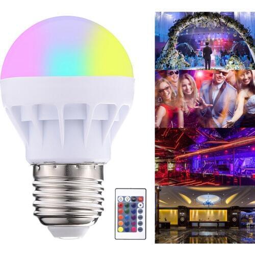 E27 LED 20 Color Change RGB Led Bulb 5 W 85-265V RGB LED Lamp Spotlight + IR Remote Control LED Bulbs for Home Decoration
